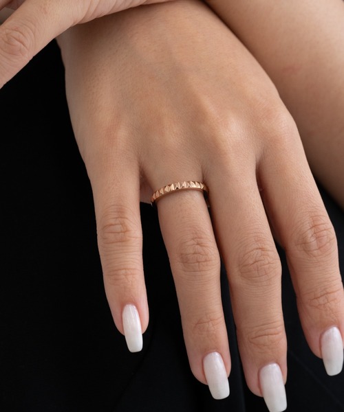 ebine（エビネ）の「金属アレルギー対応 サージカルステンレス　3way Studs Zirconia Ring（リング・レディース・ゴールド/ピンクゴールド/シルバー・16号/13号/11号/9号）」の2枚目の写真