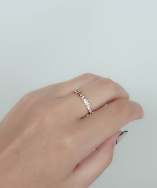 ebine（エビネ）の「金属アレルギー対応 サージカルステンレス　3way Studs Zirconia Ring（リング・レディース・ゴールド/ピンクゴールド/シルバー・16号/13号/11号/9号）」の6枚目の写真