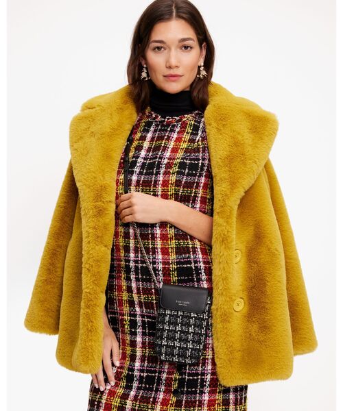 kate spade new york（ケイトスペード ニューヨーク）の「ステッフィー ツイード フォン クロスボディ（スマホケース/カバー・レディース・ブラック・ONESIZE）」の2枚目の写真