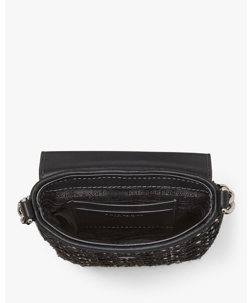 kate spade new york（ケイトスペード ニューヨーク）の「ステッフィー ツイード フォン クロスボディ（スマホケース/カバー・レディース・ブラック・ONESIZE）」の4枚目の写真
