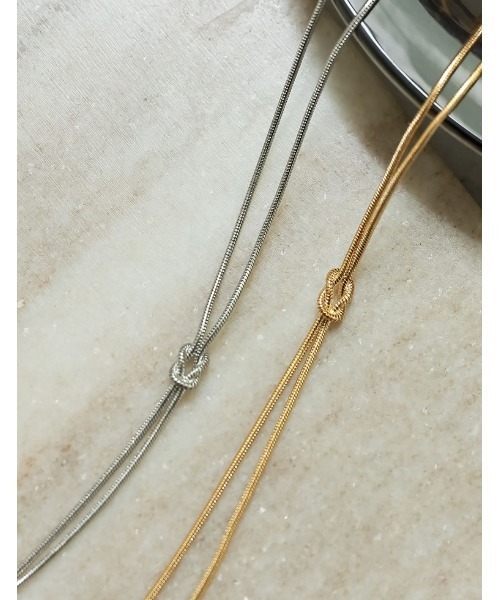 Re:EDIT（リエディ）の「ノットロングネックレス（ネックレス・レディース・シルバー/ゴールド・FREE）」の3枚目の写真