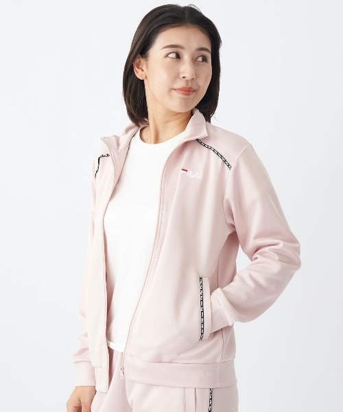 FILA(フィラ)の「【FILA:フィラ】トラックジャケット レディース ブルゾン スタンドネック ブリスタートラックジャケット ジャージ(ブルゾン・レディース・ネイビー/チャコールグレー/ピンク/オフホワイト/ブラック・MEDIUM/LARGE/X-LARGE)」の5枚目の写真