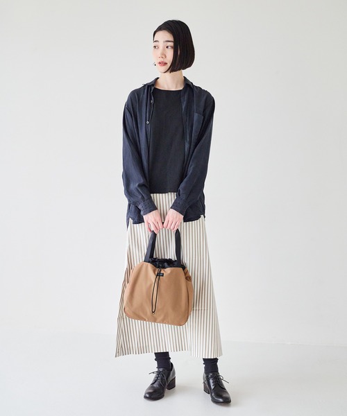 STANDARD SUPPLY(スタンダードサプライ)の「スタンダードサプライ / SIMPLICITY シンプリシティ / 2WAY DRAWSTRING TOTE 2ウェイドローストリングトート(トートバッグ・レディース・モカ/チャコールグレー/グレー/ブルー/ブラック/サンドベージュ/ダークネイビー/グリーン/ダークパープル・FREE)」の10枚目の写真