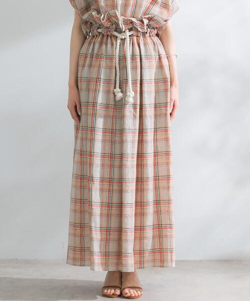 URBAN RESEARCH ROSSO WOMEN(アーバンリサーチ ロッソ)の「POSTELEGANT LINEN CHECKSKIRT(スカート・レディース・ベージュ系その他・SMALL)」の11枚目の写真