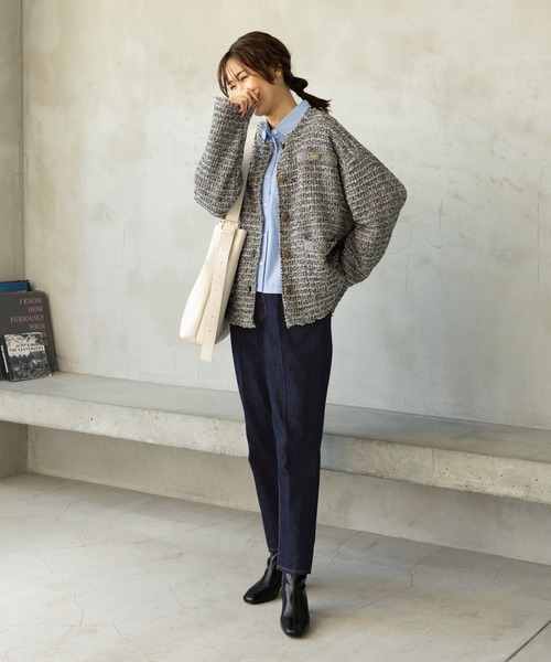 GLOBAL WORK(グローバルワーク)の「ソフトA4/PUワンショルダー/974118(ショルダーバッグ・レディース・アイボリー/ブラック/ブラウン・FREE)」の4枚目の写真