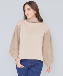 Arnold Palmer | 裏フリース ニットドッキング プルオーバー(その他トップス)