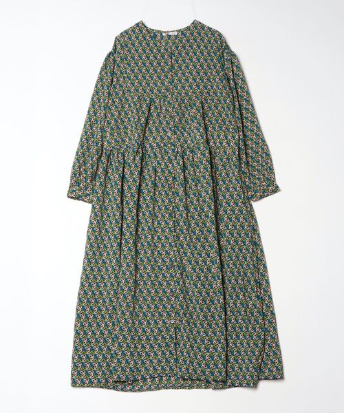 sandy（サンディー）の「【sandy】プリントVネックヨーク切替えワンピース（ワンピース・レディース・レッド/グリーン/ブルー・FREE）」の2枚目の写真