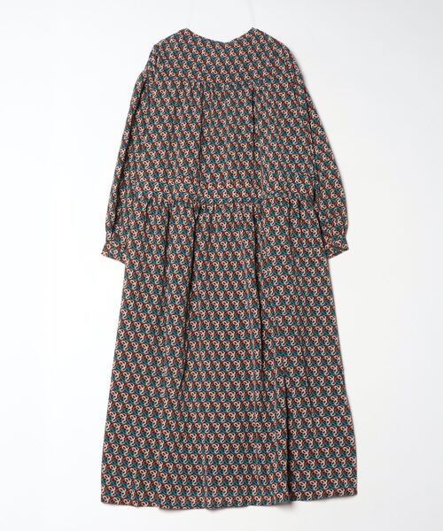 sandy（サンディー）の「【sandy】プリントVネックヨーク切替えワンピース（ワンピース・レディース・レッド/グリーン/ブルー・FREE）」の4枚目の写真