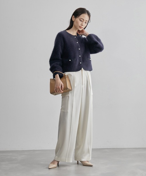 ROPE’ - ROPE ウォッシャブルカシミヤクルーネックカーディガン ROPE' - ROPE ウォッシャブルカシミヤクルーネックカーディガン
