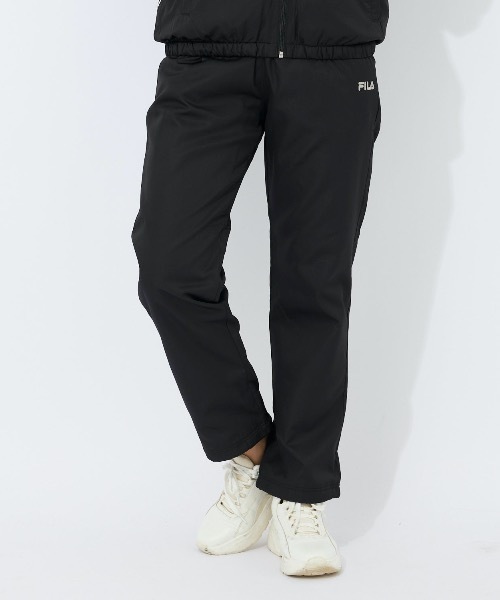 FILA(フィラ)の「【FILA:フィラ】ストレートパンツ レディース ライトリップトリコット ロングパンツ フリース 保温(その他パンツ・レディース・ブラック/チャコールグレー/ネイビー/ピンク/ブラック×ブラック/ダークベージュ・MEDIUM/X-LARGE/LARGE)」の2枚目の写真