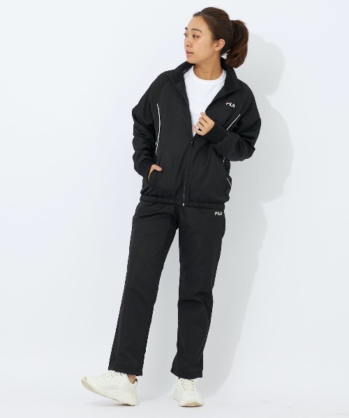 FILA(フィラ)の「【FILA:フィラ】ストレートパンツ レディース ライトリップトリコット ロングパンツ フリース 保温(その他パンツ・レディース・ブラック/チャコールグレー/ネイビー/ピンク/ブラック×ブラック/ダークベージュ・MEDIUM/X-LARGE/LARGE)」の7枚目の写真