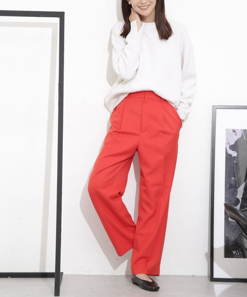 セール】センタープレスタックワイドパンツ（その他パンツ