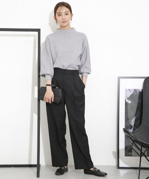 新品 ナノユニバース センタープレス タックパンツ 定価12100円 38 新品 ナノユニバース センタープレス タックパンツ 定価12100円