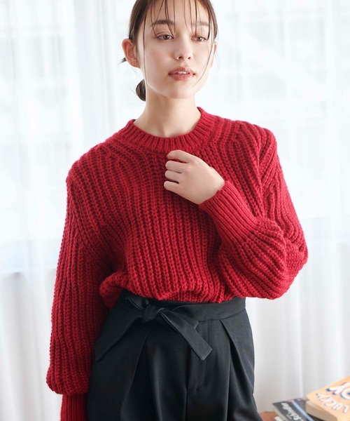 畔編みゆったりニット（ニット/セーター）｜Edit Sheen（エディット