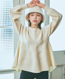 mysty woman | ペプラムチュニックプルオーバー　990904(ニット/セーター)