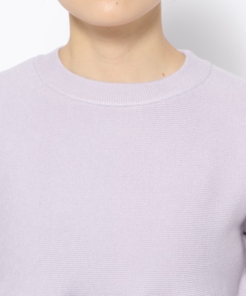 mysty woman（ミスティウーマン）の「ペプラムチュニックプルオーバー　990904（ニット/セーター・レディース・ライトベージュ/パープル/オフホワイト/ライトグリーン・FREE）」の19枚目の写真