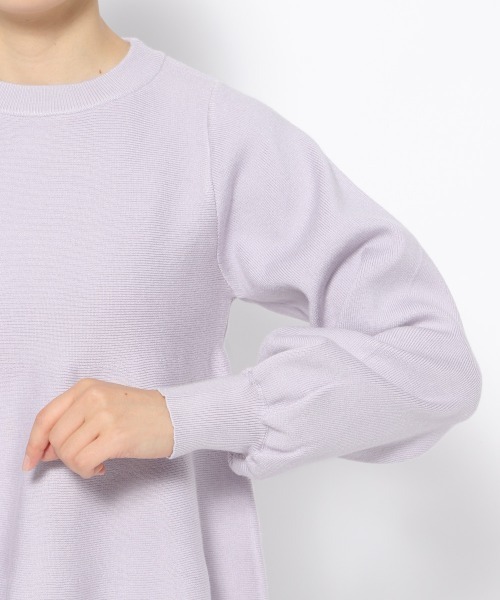 mysty woman（ミスティウーマン）の「ペプラムチュニックプルオーバー　990904（ニット/セーター・レディース・ライトベージュ/パープル/オフホワイト/ライトグリーン・FREE）」の20枚目の写真
