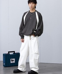 ARCH by ROARINGWILD（アーチバイロアリングワールド）の「【ARCH by ROARINGWILD】STITCH PATCHWORK SWEATERSHIRT / 【アーチ】ステッチパッチワークスウェットシャツ トレーナー（スウェット）」