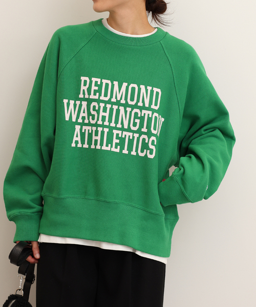 Champion（チャンピオン）の「別注【Champion/チャンピオン】*RELUME C/N SWEAT：スウェット（スウェット・レディース・ホワイト/グリーン/ホワイト×ホワイト/ブラック系その他・MEDIUM）」の4枚目の写真