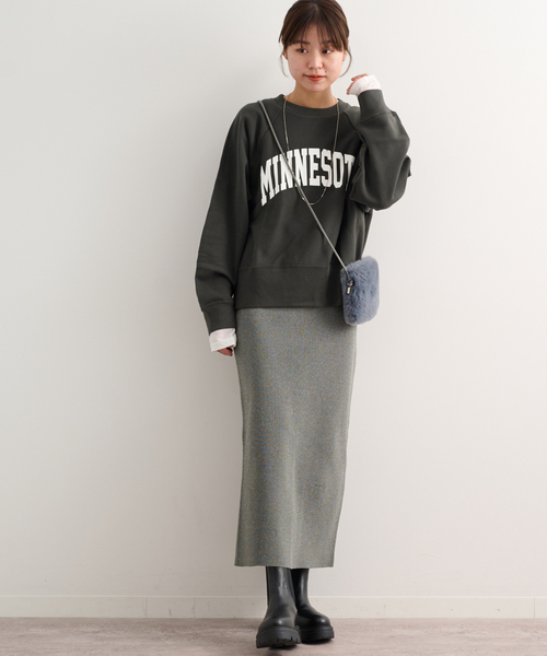 Champion（チャンピオン）の「別注【Champion/チャンピオン】*RELUME C/N SWEAT：スウェット（スウェット・レディース・ホワイト/グリーン/ホワイト×ホワイト/ブラック系その他・MEDIUM）」の6枚目の写真