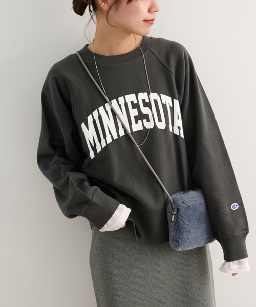 Champion（チャンピオン）の「別注【Champion/チャンピオン】*RELUME C/N SWEAT：スウェット（スウェット・レディース・ホワイト/グリーン/ホワイト×ホワイト/ブラック系その他・MEDIUM）」の10枚目の写真