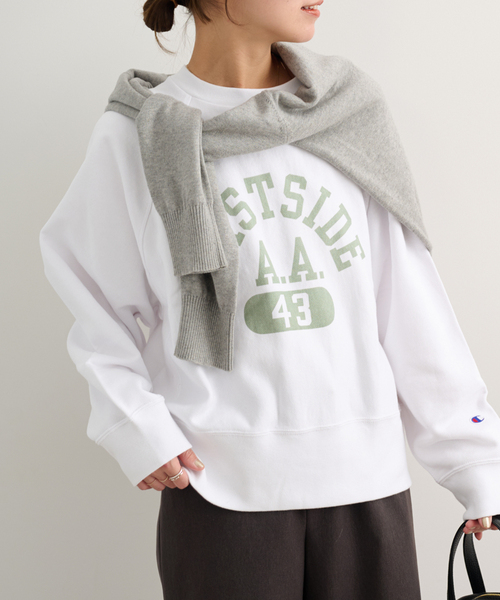Champion（チャンピオン）の「別注【Champion/チャンピオン】*RELUME C/N SWEAT：スウェット（スウェット・レディース・ホワイト/グリーン/ホワイト×ホワイト/ブラック系その他・MEDIUM）」の21枚目の写真