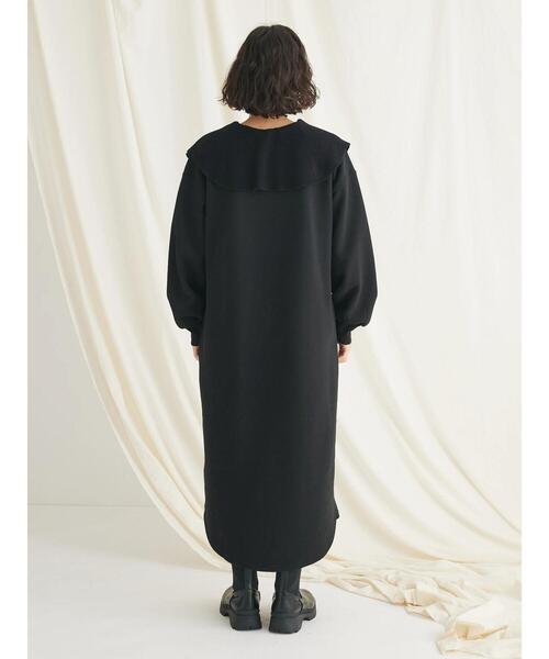CRAFT STANDARD BOUTIQUE(クラフトスタンダードブティック)の「裏起毛ヘンリーワンピース(ワンピース・レディース・ブラック/アイボリー/杢グレー/オートミール・FREE)」の22枚目の写真
