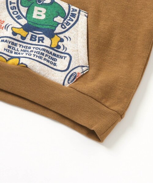 BREEZE（ブリーズ）の「【裏起毛】あったか柄切替フーディー（パーカー・キッズ・キャメル/オフホワイト・120/110/90/140/100/80/130）」の13枚目の写真