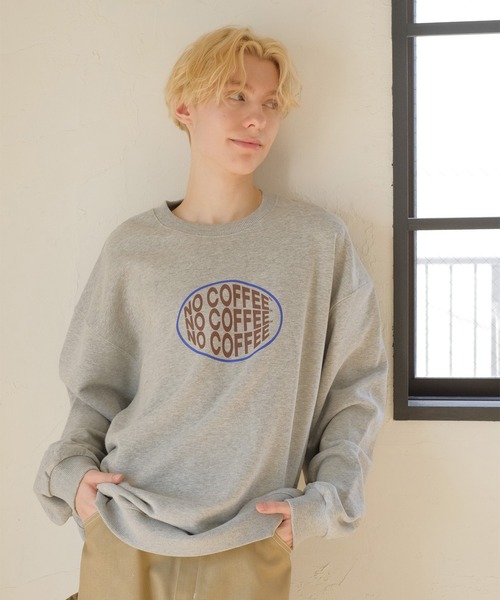 FRUIT OF THE LOOM(フルーツオブザルーム)の「NO COFFEE FTL logo sweat② / コラボ / スウェット / 長袖 / カジュアル / フロント / プリント / ワンポイント / ユニセックス(スウェット・メンズ・ブラック/グレー/ホワイト・M/L/XL)」の15枚目の写真