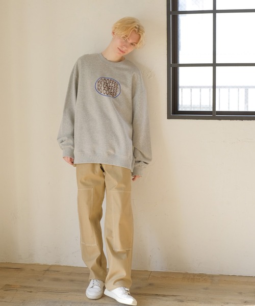 FRUIT OF THE LOOM(フルーツオブザルーム)の「NO COFFEE FTL logo sweat② / コラボ / スウェット / 長袖 / カジュアル / フロント / プリント / ワンポイント / ユニセックス(スウェット・メンズ・ブラック/グレー/ホワイト・M/L/XL)」の13枚目の写真