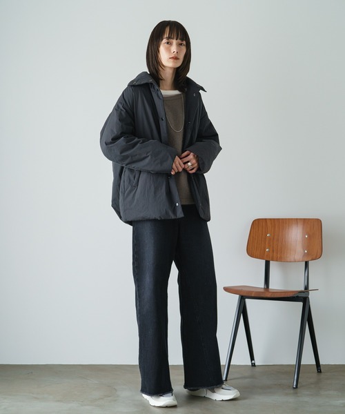 russet（ラシット）の「【russet×ainode】shibukawa ワイドフレアパンツ（デニムパンツ・レディース・ブラック・M）」の11枚目の写真