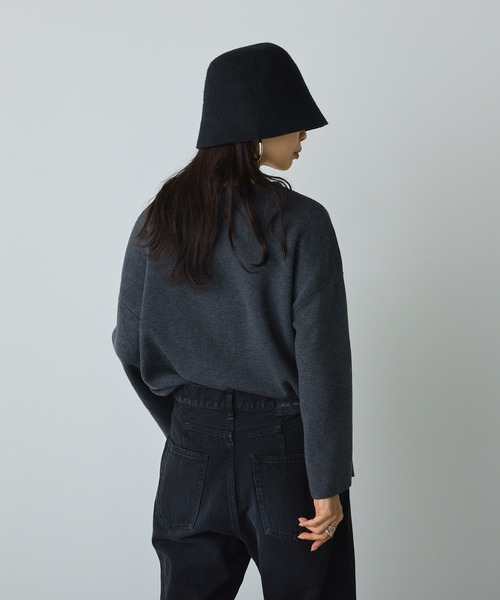 russet（ラシット）の「【russet×ainode】shibukawa ワイドフレアパンツ（デニムパンツ・レディース・ブラック・M）」の19枚目の写真