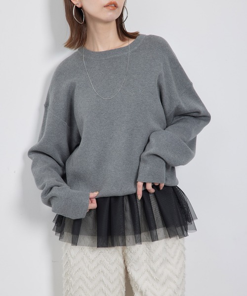 ROPE' PICNIC(ロペピクニック)の「【新色追加】着丈が選べるチュールビスチェ(ベスト・レディース・キナリ/ブラック/グレー・38/T38)」の8枚目の写真