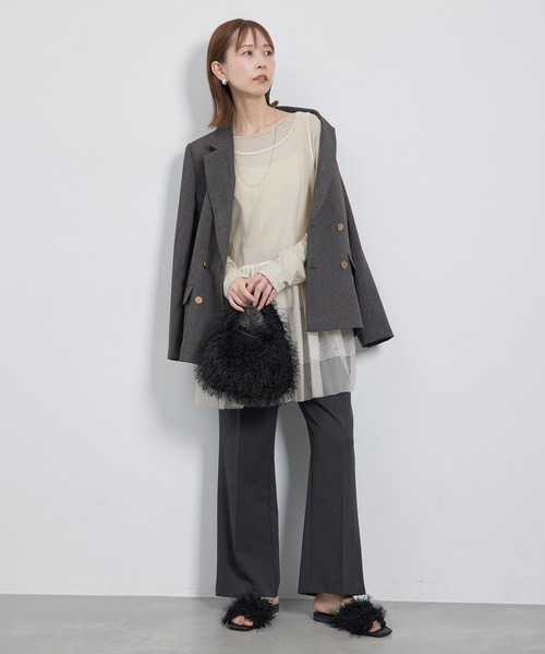 ROPE' PICNIC(ロペピクニック)の「【新色追加】着丈が選べるチュールビスチェ(ベスト・レディース・キナリ/ブラック/グレー・38/T38)」の22枚目の写真