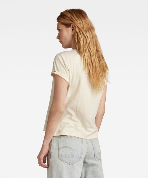 G-STAR（ジースター）の「RAW DOT TOP/ブランドロゴグラフィックプリントTシャツ（Tシャツ/カットソー・レディース・ダークグレー/ホワイト系その他・SMALL/X-SMALL/MEDIUM）」の4枚目の写真