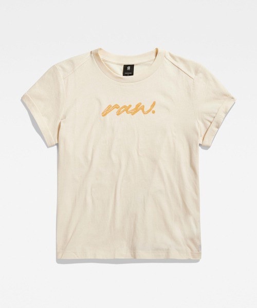 G-STAR（ジースター）の「RAW DOT TOP/ブランドロゴグラフィックプリントTシャツ（Tシャツ/カットソー・レディース・ダークグレー/ホワイト系その他・SMALL/X-SMALL/MEDIUM）」の6枚目の写真