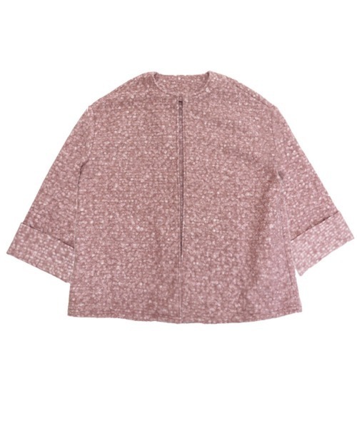 pufe】チェックボアコート（ノーカラーコート）｜DONOBAN（ドノバン