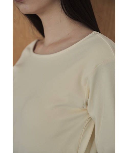 【カリメロ様限定】ホワイトバックオープンボディスーツ オフホワイト ストレッチチュール ボディスーツ｜La Perla