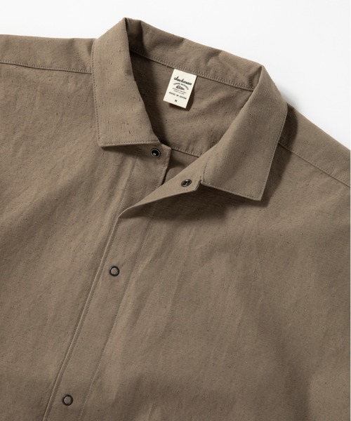 Jackman（ジャックマン）の「Back Nep Coach Shirt（シャツ/ブラウス・メンズ・ブラウン系その他2/スミクロ/キナリ・SMALL/MEDIUM/LARGE）」の15枚目の写真