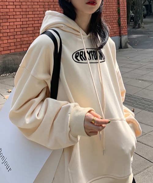 MGV（エムジーヴィー）の「フロントロゴフーディ（パーカー・レディース・ベージュ/ブラック/グレー・MEDIUM/X-LARGE/LARGE）」の8枚目の写真