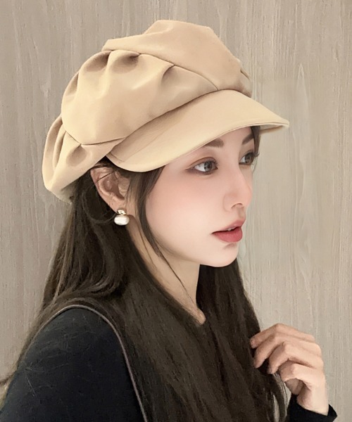 Miniministore(ミニミニストア)の「キャスケット レディース帽子 ボリューム(キャスケット・レディース・ダークベージュ/ライトベージュ/ブラック・FREE)」の11枚目の写真