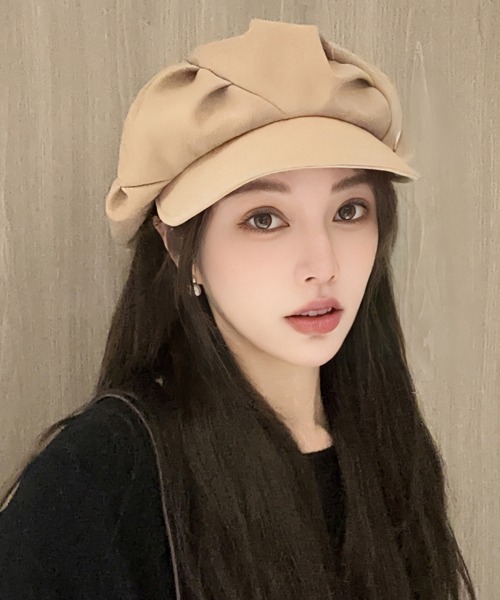 Miniministore(ミニミニストア)の「キャスケット レディース帽子 ボリューム(キャスケット・レディース・ダークベージュ/ライトベージュ/ブラック・FREE)」の12枚目の写真