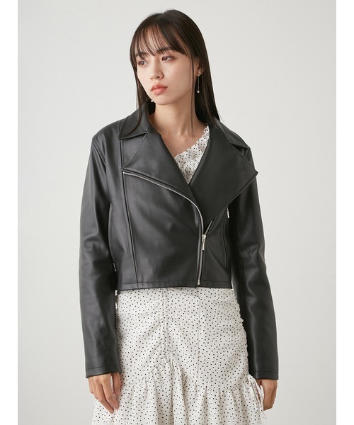 SNIDEL（スナイデル）の「ライダースジャケット（ライダースジャケット・レディース・ライトグレー/ブラック・0/1）」の18枚目の写真