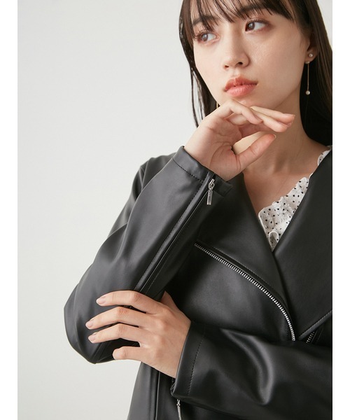 SNIDEL（スナイデル）の「ライダースジャケット（ライダースジャケット・レディース・ライトグレー/ブラック・0/1）」の21枚目の写真