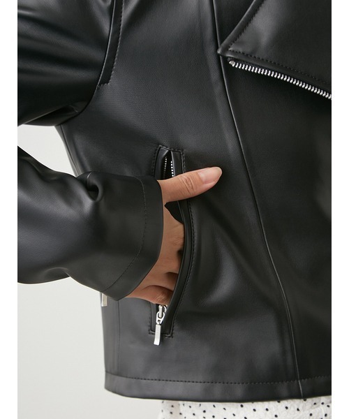 SNIDEL（スナイデル）の「ライダースジャケット（ライダースジャケット・レディース・ライトグレー/ブラック・0/1）」の11枚目の写真