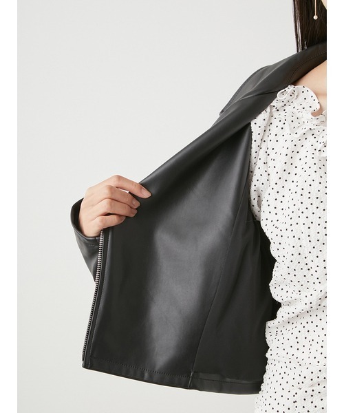 SNIDEL（スナイデル）の「ライダースジャケット（ライダースジャケット・レディース・ライトグレー/ブラック・0/1）」の13枚目の写真