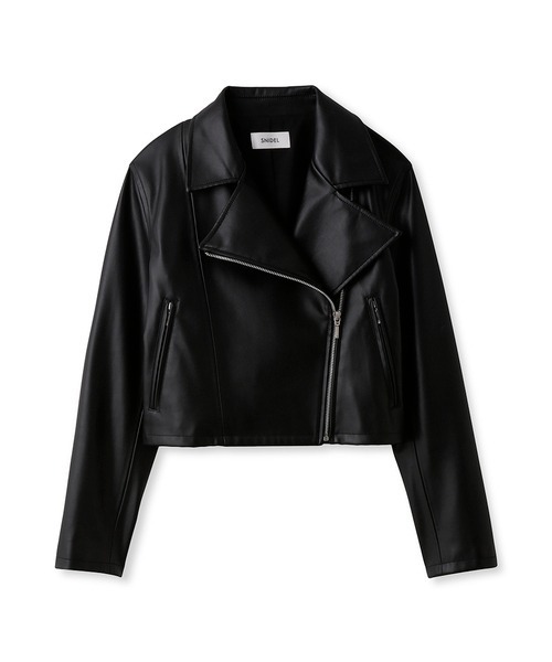 SNIDEL（スナイデル）の「ライダースジャケット（ライダースジャケット・レディース・ライトグレー/ブラック・0/1）」の8枚目の写真