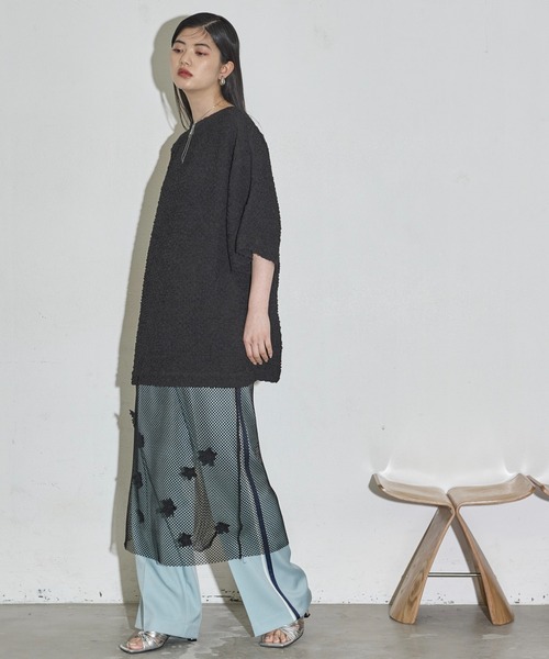 THE YOn（ザヨン）の「フラワーモチーフメッシュシアーキャミワンピース（ワンピース・レディース・ホワイト/ブラック・FREE）」の10枚目の写真