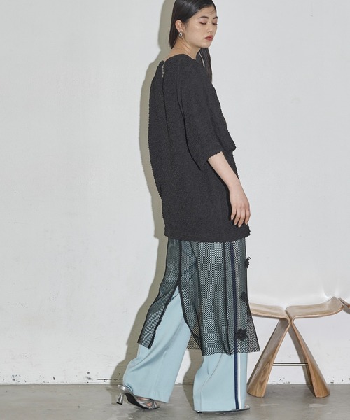 THE YOn（ザヨン）の「フラワーモチーフメッシュシアーキャミワンピース（ワンピース・レディース・ホワイト/ブラック・FREE）」の11枚目の写真