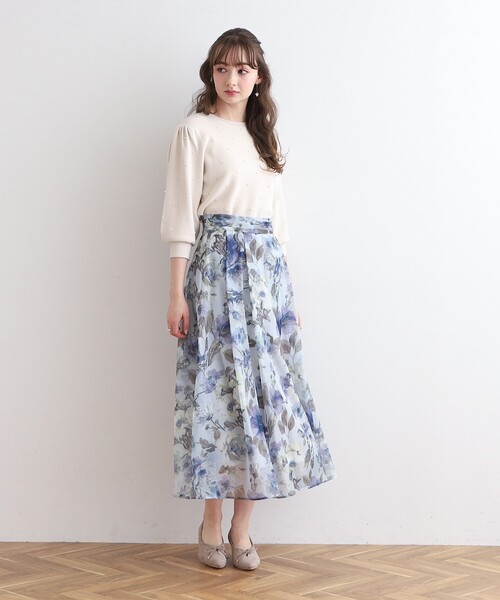 couture brooch（クチュールブローチ）の「◆【たっぷりフェイクパールで存在感◎】フェイクパール付きスプリングニット（ニット/セーター・レディース・ブラック/ライトグレー/オフホワイト・42/38）」の8枚目の写真